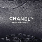Lambskin Quilted Jumbo Double Flap Navy