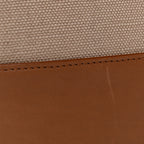Smooth Calfskin Canvas Y Small Bucket Bag White Camel
