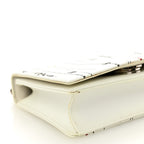 Calfskin Printed Mini Diorama Flap Bag White