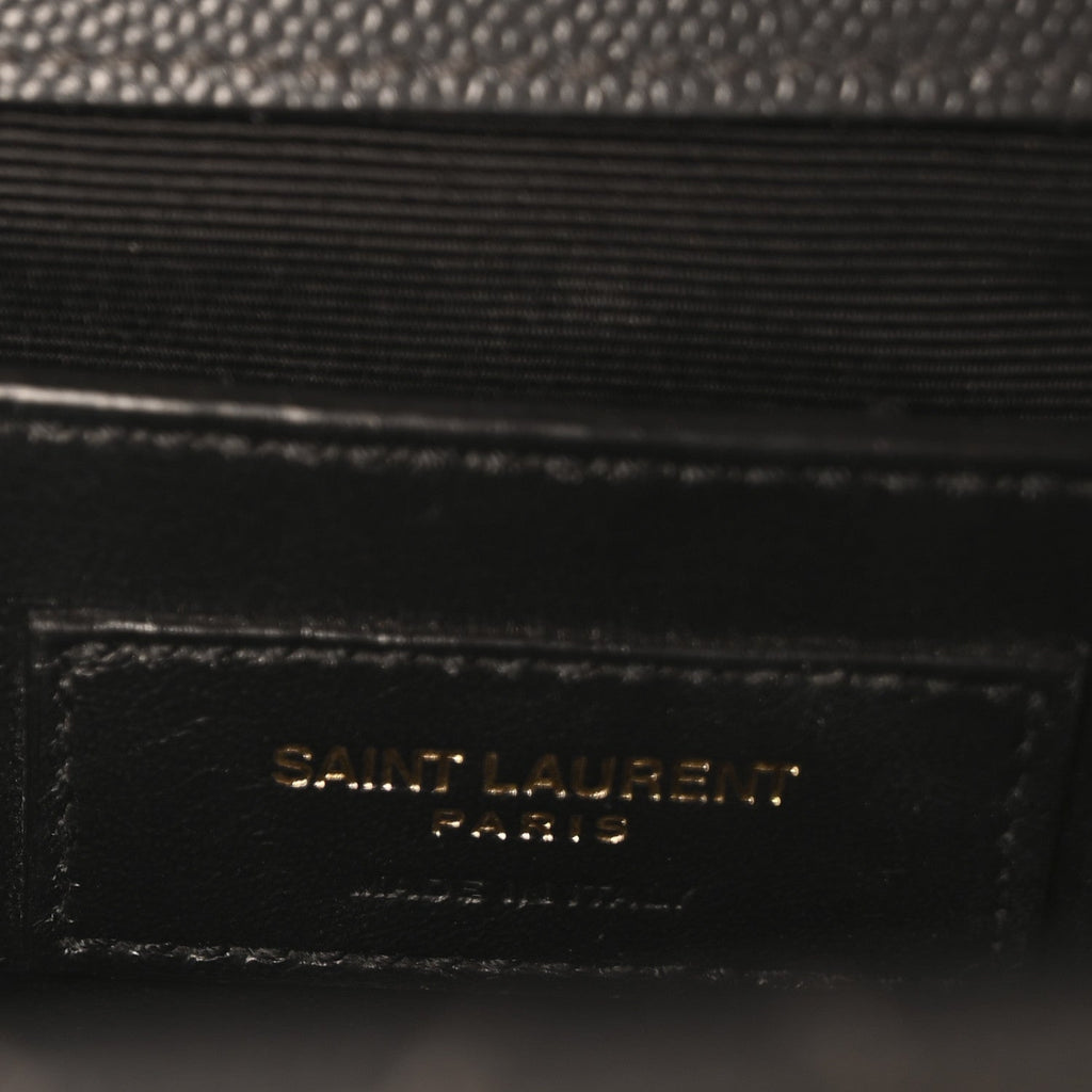 Grain De Poudre Textured Mixed Matelasse Triquilt Medium Monogram Satchel Dark Smog