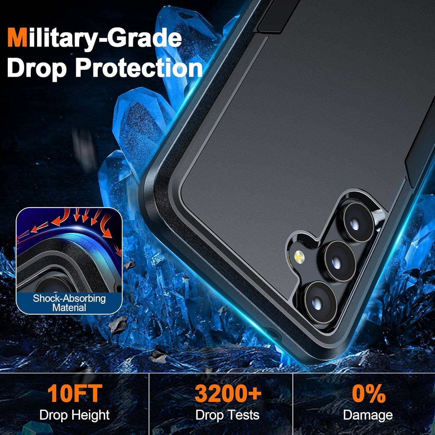 Entronix Bundle Compatible with Galaxy S25 Plus - Soft-Touch Dual-Layer Case & 1 Clear Screen Protector