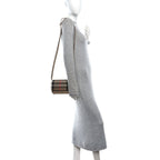 Grained Calfskin House Check Small Madison Shoulder Bag Chestnut Beige