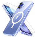 Entronix Bundle Compatible with iPhone 16 - [Magnetic] Clear Case & 2 Clear Screen Protectors