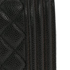 Caviar Quilted Medium Boy Flap Black