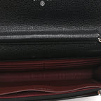 Caviar Quilted CC Turnlock Wallet On Chain WOC Black