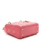 Lambskin Cannage Mini Lady Dior Pink