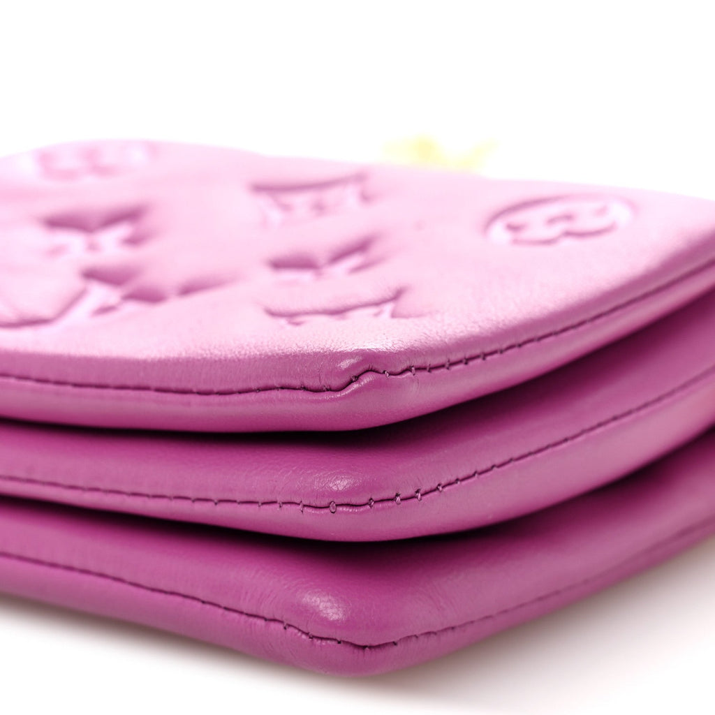 Lambskin Embossed Monogram Coussin Belt Bag Orchid