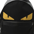 Nylon Vitello Elite Monster Eyes Rounded Backpack Black Yellow