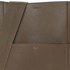 Soft Grained Calfskin Sangle Bucket Bag Taupe