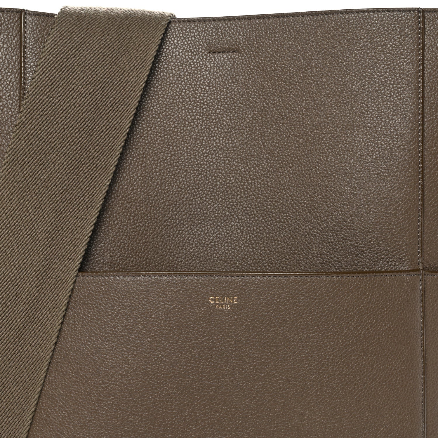 Soft Grained Calfskin Sangle Bucket Bag Taupe