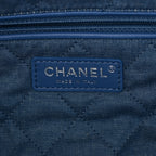 Denim Quilted Chanel 22 Blue