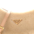 Shearling Arque Shoulder Bag Ecru Noisette