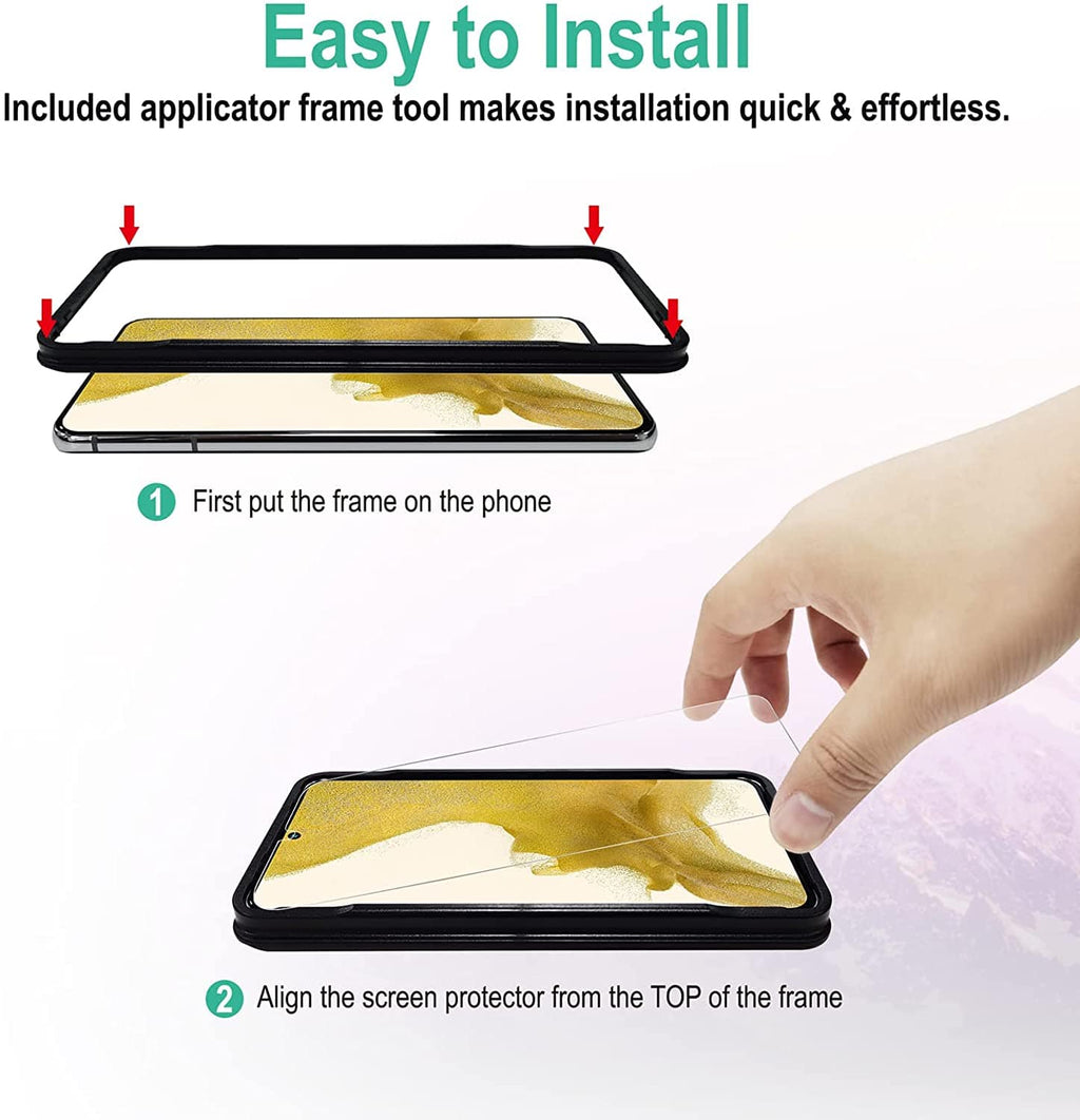 SAHARA - ZeroDamage Tempered Glass Screen Protector (2-Pack) - Samsung Galaxy S22
