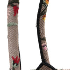 Canvas Embroidered Petites Fleurs Medium Book Tote Rose Multicolor