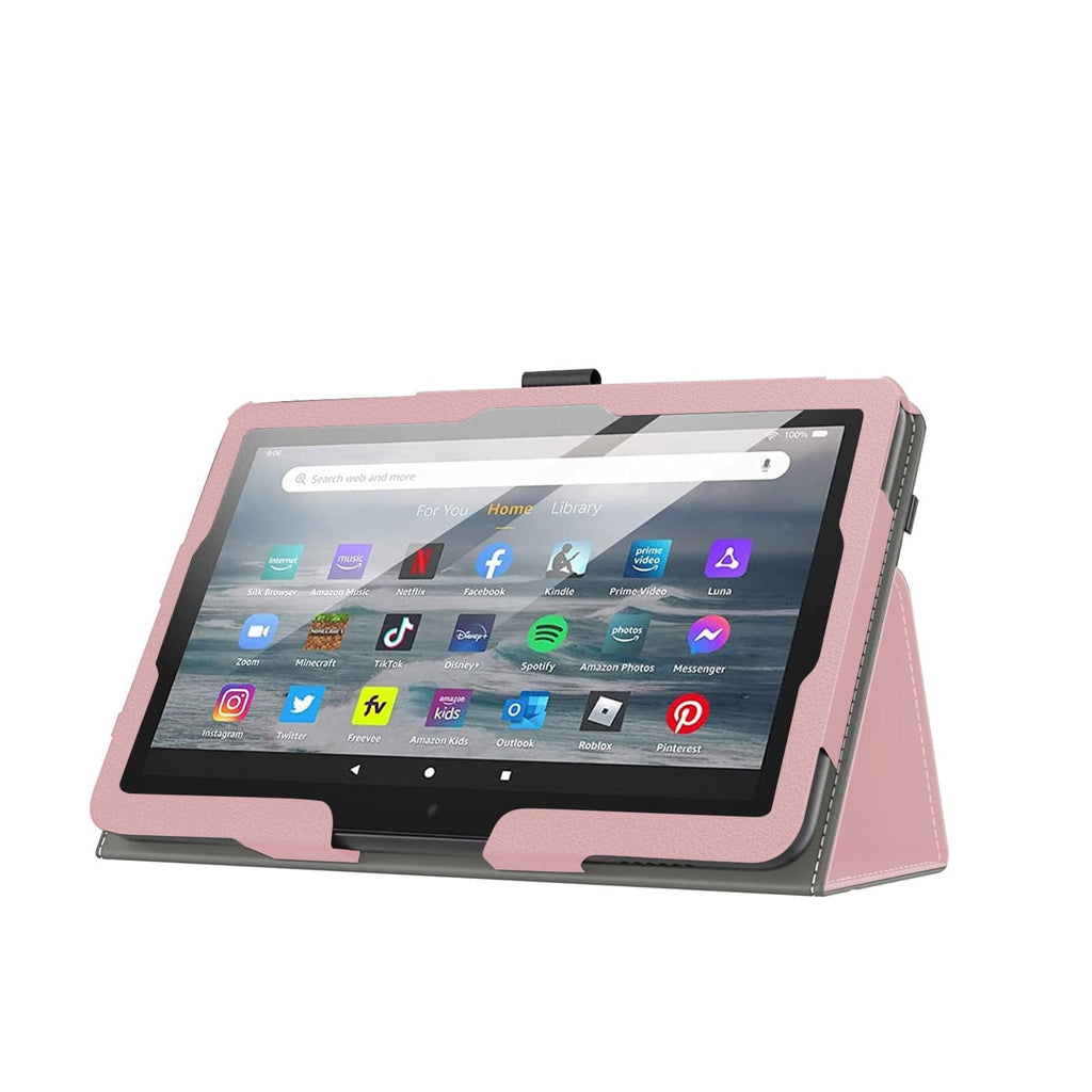 SAHARA - Hand Strap Series Folio Case for Amazon Fire 7 (2022) - Pink