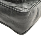 Crinkled Calfskin Matelasse Monogram Medium Niki Chain Satchel Storm