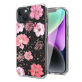Pressed Dried Flower Design Phone Case For Iphone 14 Plus In Pink