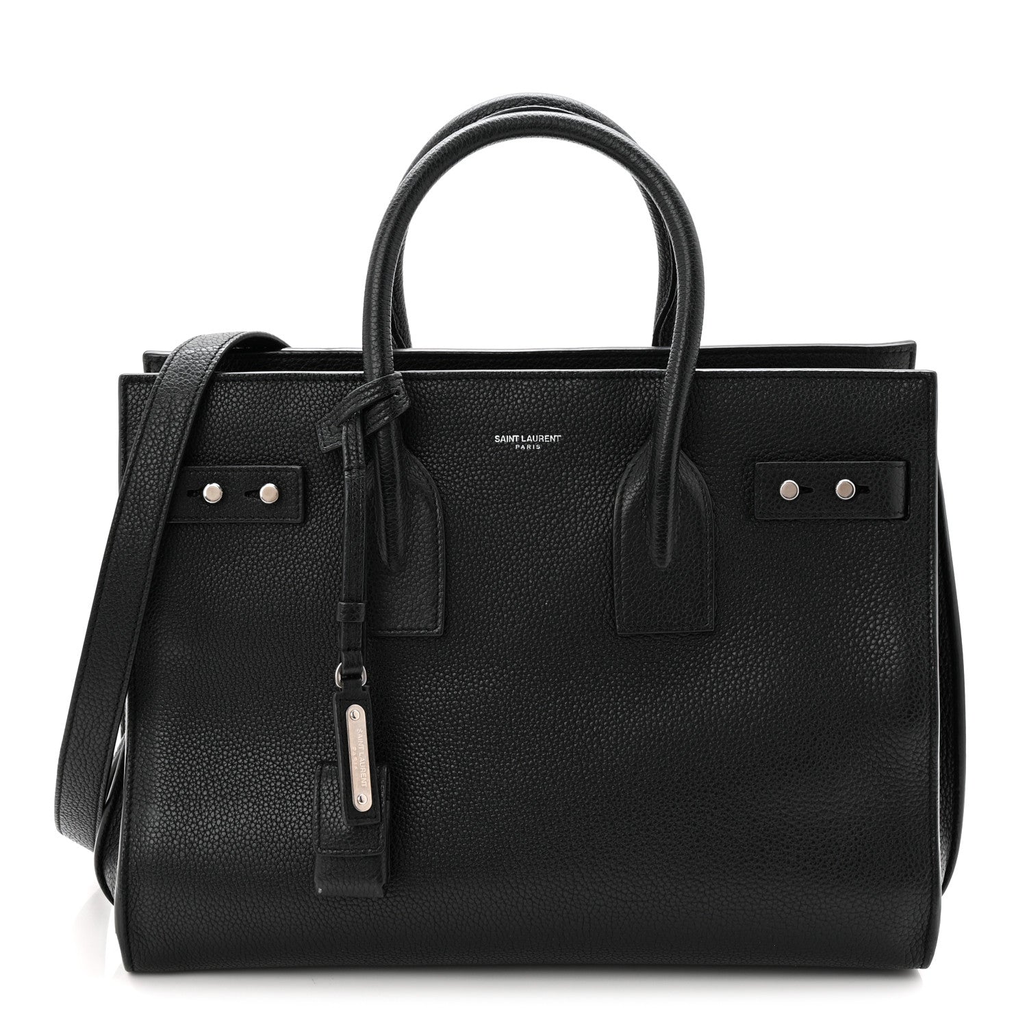 Grained Calfskin Small Supple Sac De Jour Black