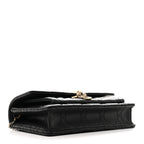 Lambskin Cannage Chain My Dior Daily Chain Pouch Black