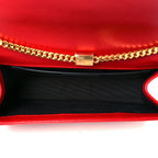 Grain De Poudre Medium Monogram Kate Satchel Red