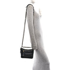 Aged Calfskin Quilted Small Gabrielle Hobo Black