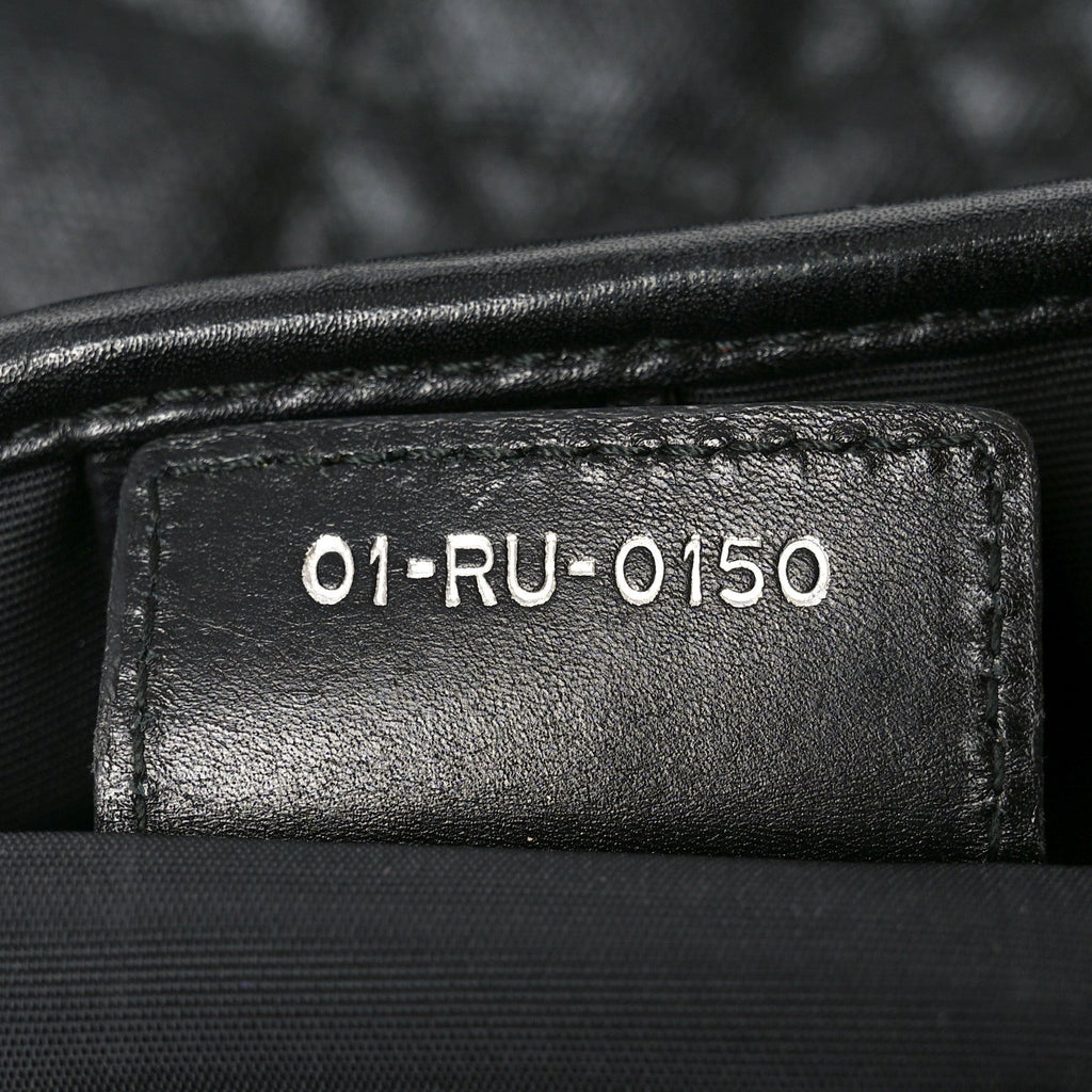 Coated Canvas Cannage Small Panarea Tote Black