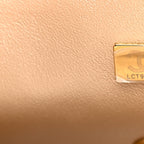Metallic Goatskin Quilted Mini Rectangular Flap Gold