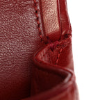 Lambskin Quilted Medium Double Flap Red