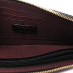 Caviar Quilted Classic Pouch With Handle Black