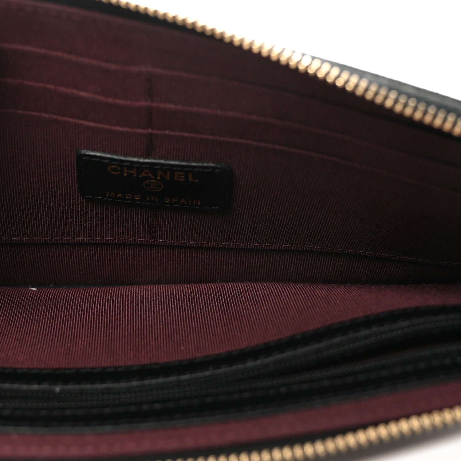 Caviar Quilted Classic Pouch With Handle Black