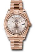 Rolex Everose Gold Day-Date 40 - Sundust Strip Motif Index Dial - President Bracelet - 228235 sdsmip
