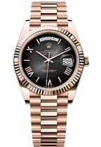 Rolex Everose Gold Day-Date 40 - Slate Dial - President Bracelet - 228235 slate
