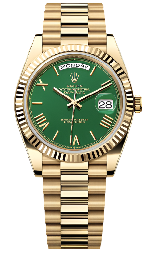 Rolex Day-Date 40 Green Dial 18K Yellow Gold President