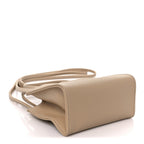 Vegan Leather Small Shopping Bag Cream
