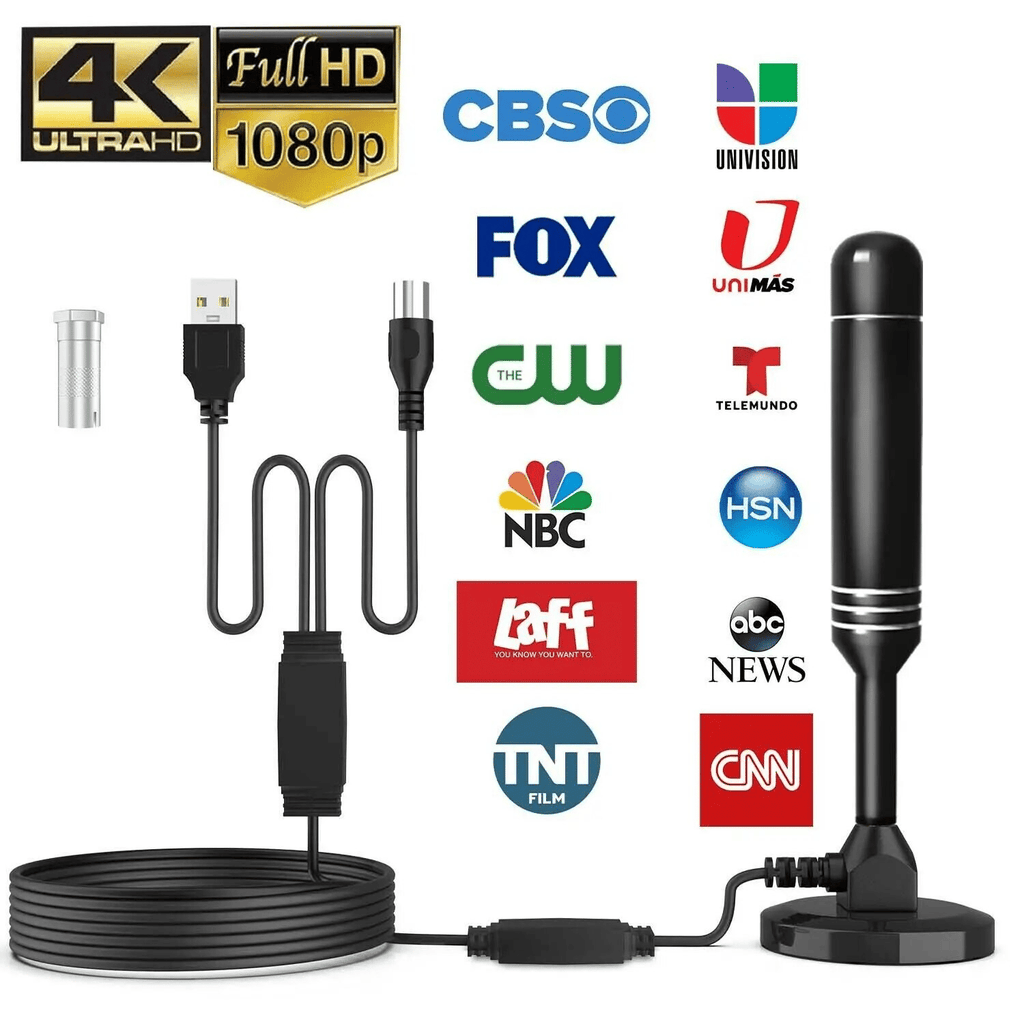 5600Miles Upgraded TV Antenna HDTV Amplified Digital 4K 1080P Long Range Indoor - 36dBi (Magnetic Type)