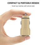Dual Port Usb Car Charger/ Adapter In Gold (12Pcs)