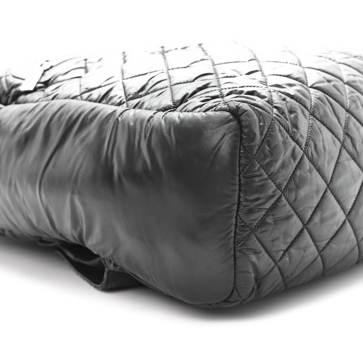 Nylon Quilted Coco Cocoon Backpack Black