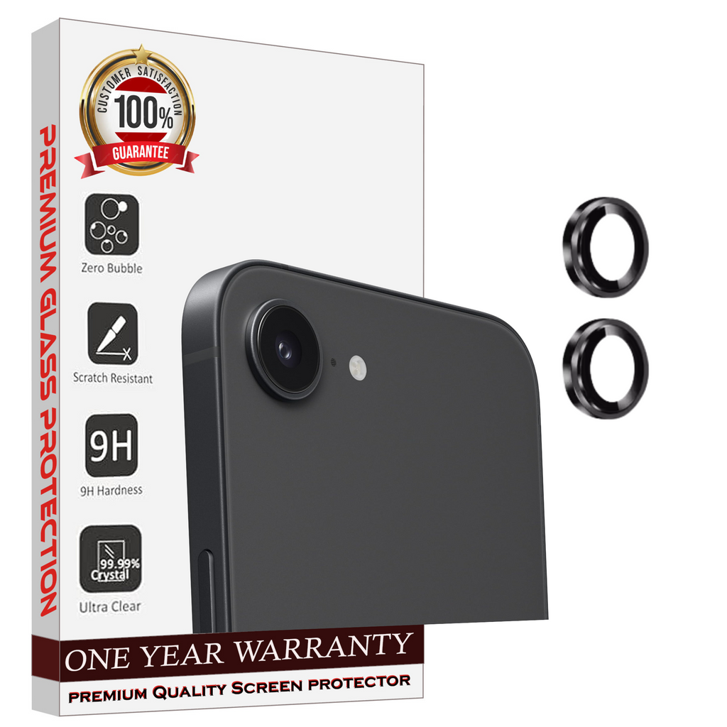 Entronix Camera Lens Protector Compatible with iPhone 16E - Luxury Metal, 2-Piece Combo