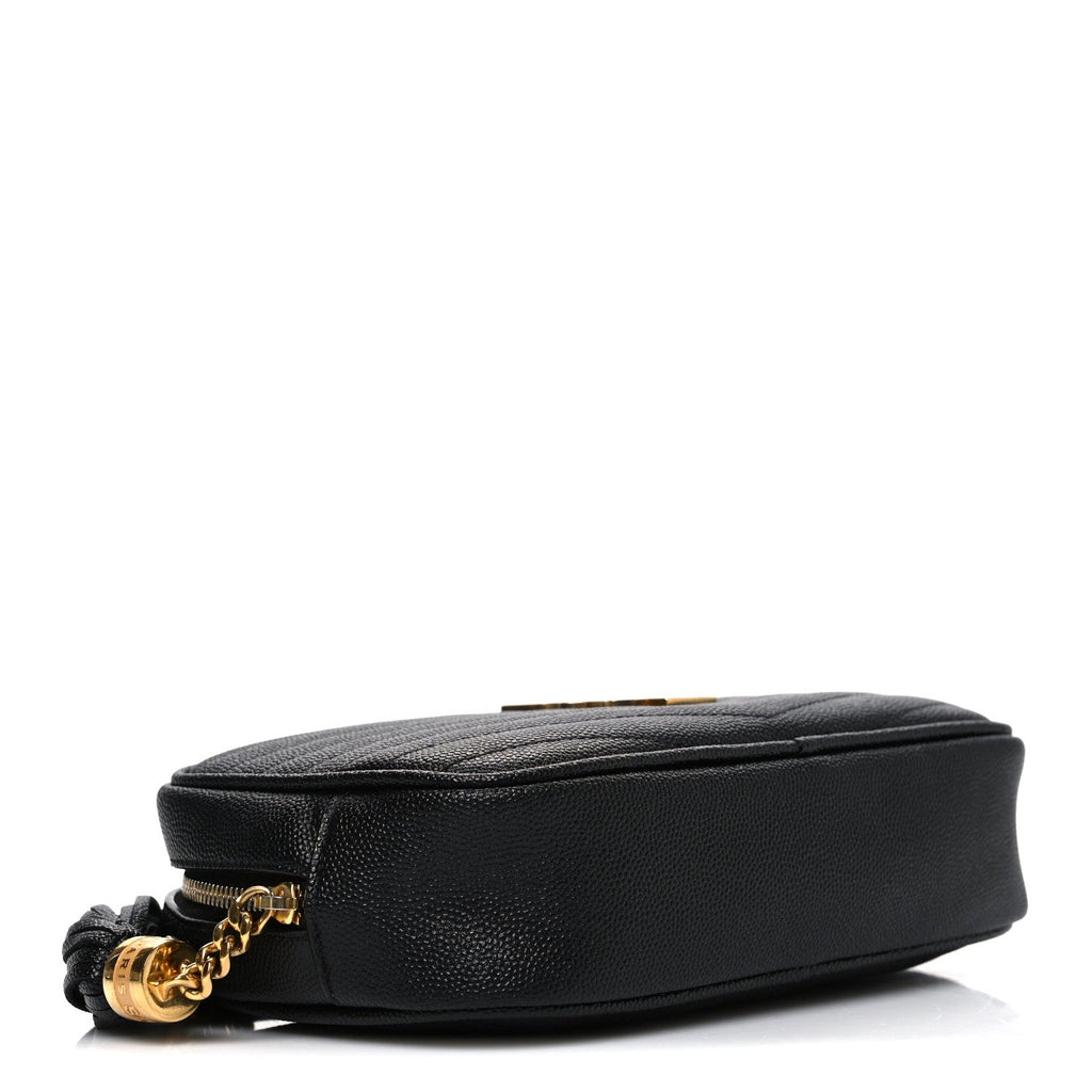 Grain De Poudre Matelasse Monogram Mini Lou Camera Bag Black