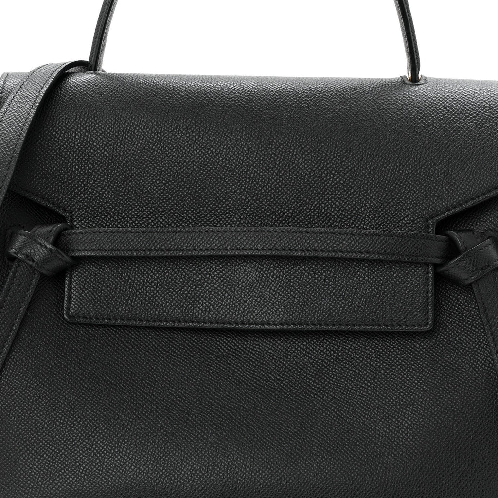 Grained Calfskin Mini Belt Bag Black