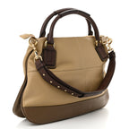 Calfskin Double Handles Hobo Brown