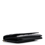 Lambskin Quilted Wallet On Chain WOC Black
