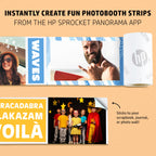 HP Sprocket Panorama Instant Label Printer & Photo Printer 2” x .5”- 9”