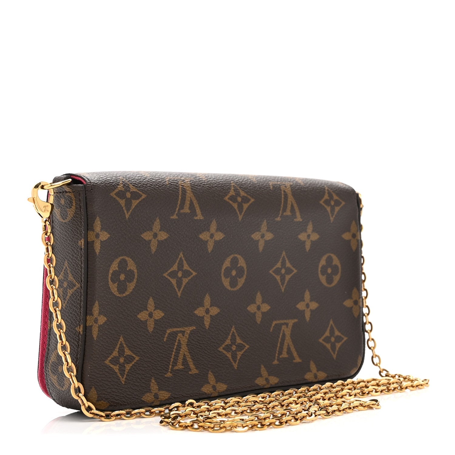 Monogram 2021 Christmas Animation Hollywood Pochette Felicie Chain Wallet Fuchsia