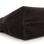 Corduroy Pouch Bag Ebony Baltic Blue