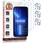 Entronix Clear Screen Protector & Camera Lens Protector Compatible with iPhone 14 - 6-Piece Combo