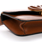 Grainy Calfskin VSling Belt Bag Saddle Brown