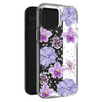 Pressed Dried Flower Design Phone Case For Iphone 14 Pro In Purple
