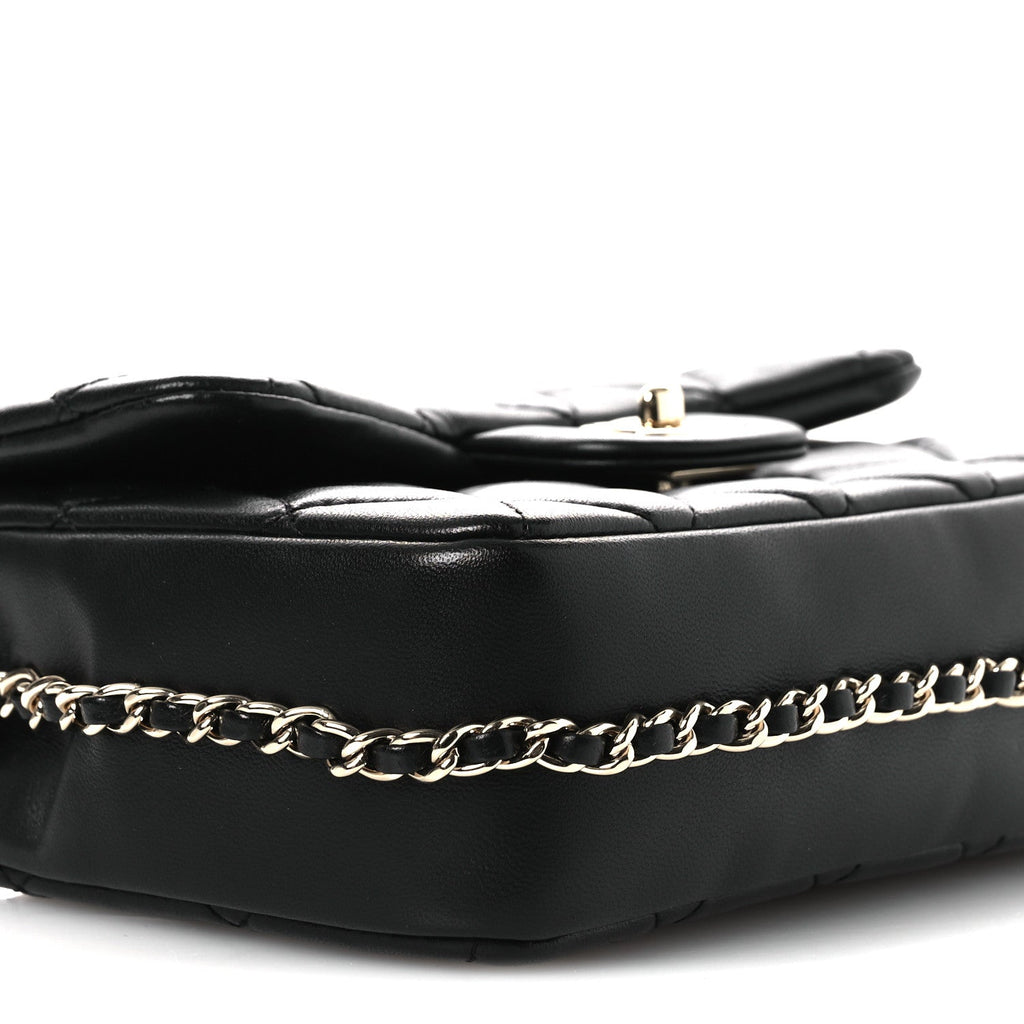 Lambskin Quilted Small My Precious Flap Black