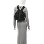Nylon Monogram Medium Light Single Buckle Backpack Black
